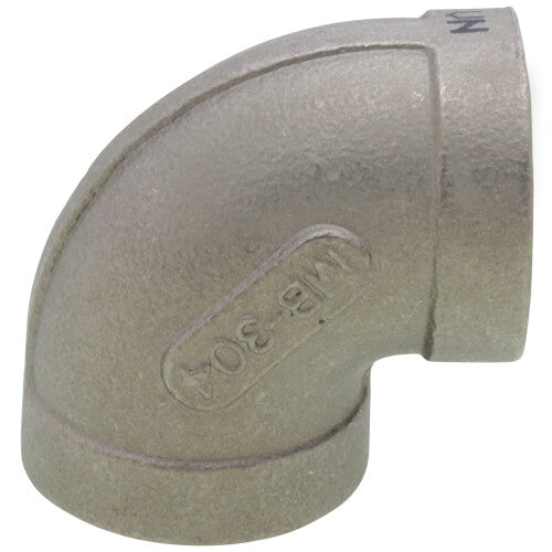 Merit Brass K401-06 Banded Pipe 90 deg Elbow 3/8 in FNPT 150 lb 304/304L Stainless Steel