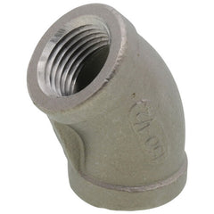 Merit Brass K402-08 Banded Pipe 45 Deg Elbow 1/2 In FNPT 150 lb 304/304L Stainless Steel