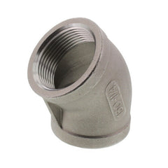 Merit Brass K402-20 Banded Pipe 45 Deg Elbow 1-1/4 In FNPT 150 lb 304/304L Stainless Steel