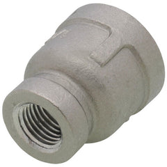 Merit Brass K412-0804 Stainless Steel 304 Cast Pipe Fitting, Reducing Coupling, Class 150, 1/2 x 1/4 NPT Female