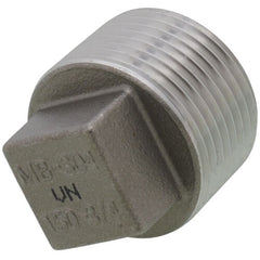 Merit Brass K417-12 Cored Square Head Plug, 3/4 in Nominal, MNPT End Style, 150 lb