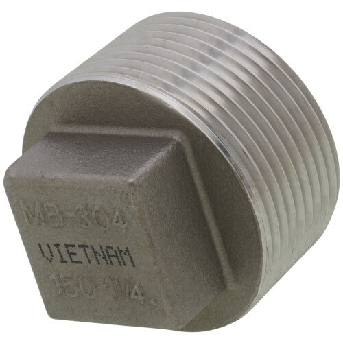 Merit Brass K417-20 Cored Square Head Plug 150 lb 1-1/4 in Nominal MNPT