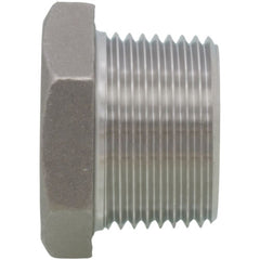 Merit Brass K417H-16 Hex Head Pipe Plug, 1 in Nominal, MNPT End Style, 150 lb, 304/304L Stainless Steel