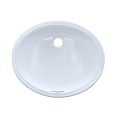 Toto LT579G#01 Rendezvous Oval Undermount Bathroom Sink with CeFiONtect, Cotton White