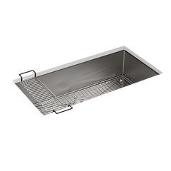 Kohler K-5283-NA Strive 35 inch L x 18-5/16 inch W x 9-5/16 inch D Extra-Large 1-Basin 16 ga Stainless Steel Kitchen Sink