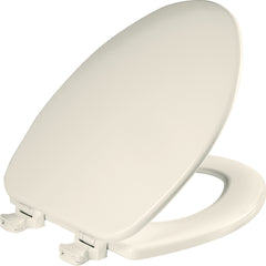 Church 585EC346 Enameled Wood Toilet Seat with Cover, Elongated Closed Front, Biscuit