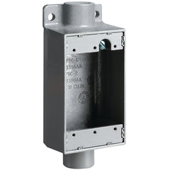 Killark FSC-2 Weatherproof Electrical Box, 1-Gang, 2-Inlet, Aluminum