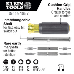 Klein 32500MAG 11-in-1 Magnetic Screwdriver/Nut Driver