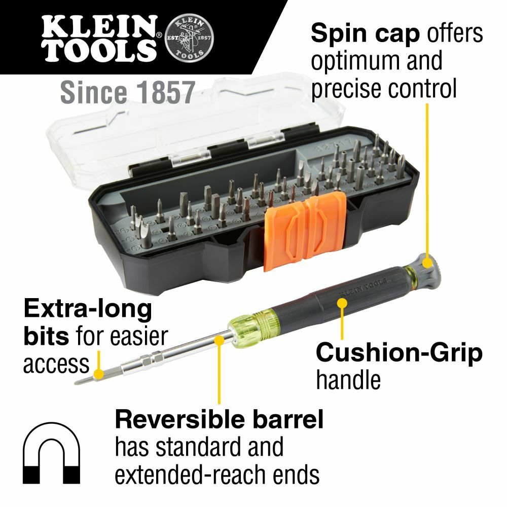 Klein Tools 32717 All-in-1 Precision Screwdriver Set with Case