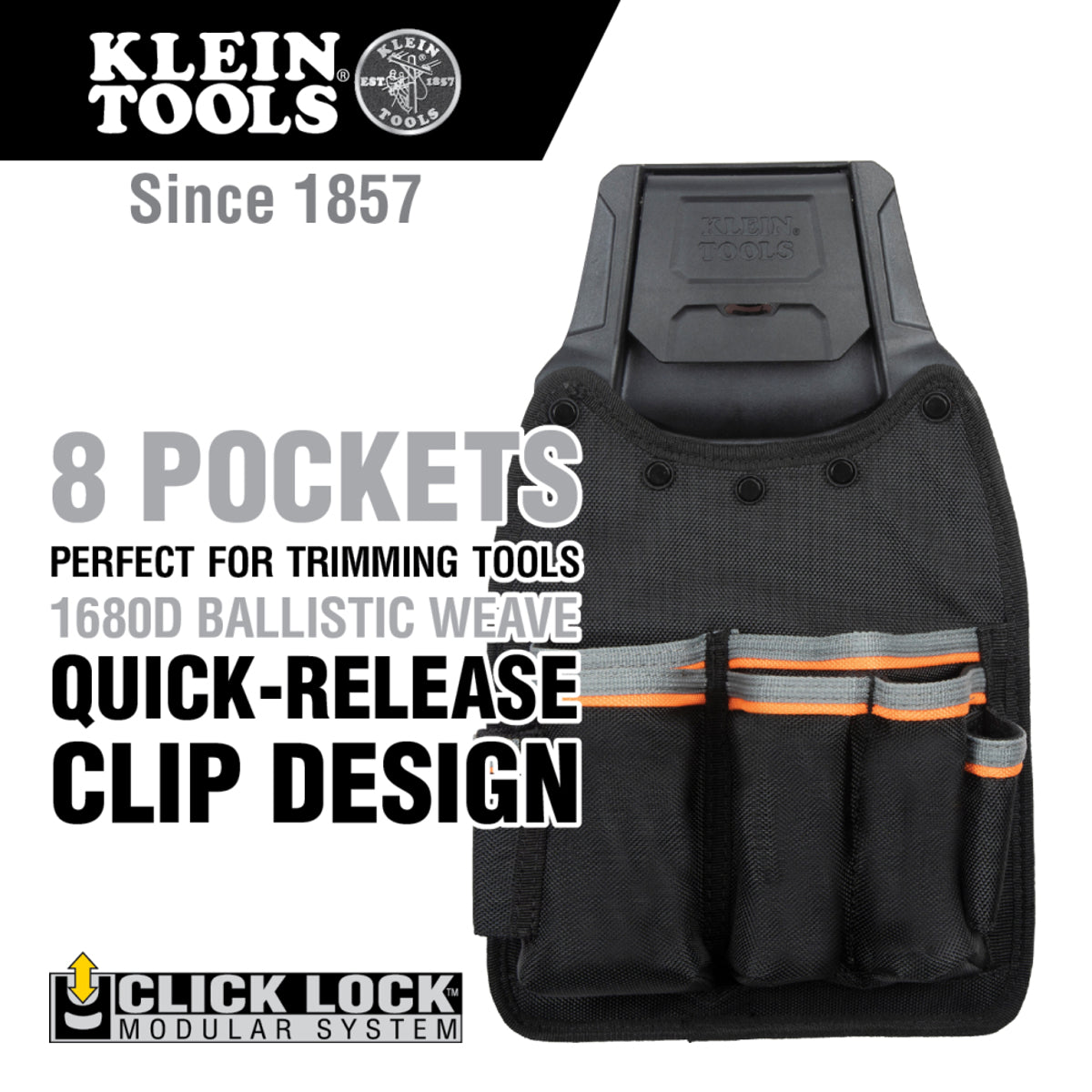 Klein Tools 55914 Tradesman Pro Modular Trimming Pouch with Belt Clip