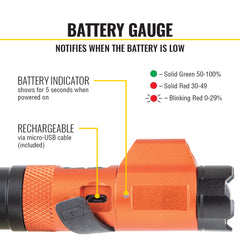 Klein Tools 56040 Rechargeable Focus Flashlight with Laser