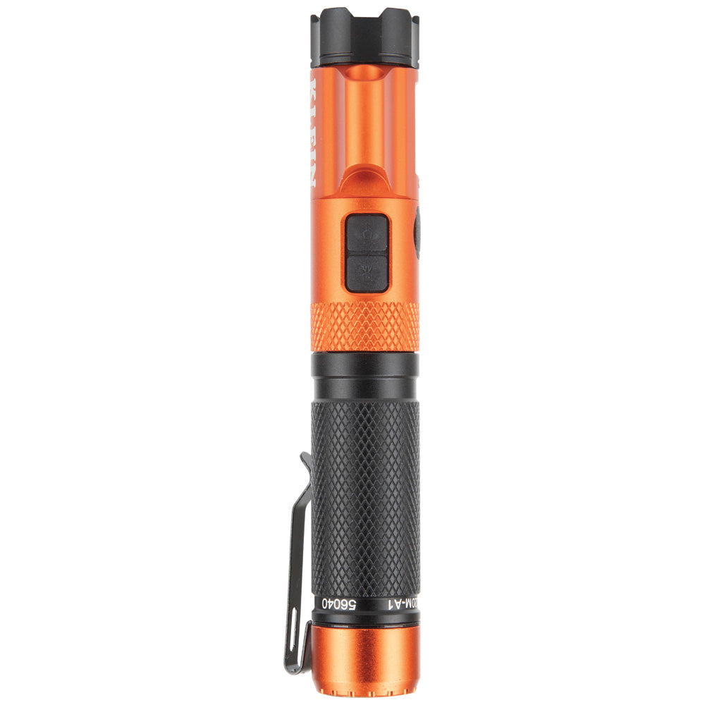 Klein Tools 56040 Rechargeable Focus Flashlight with Laser 350 Lumens, Hands-Free Use