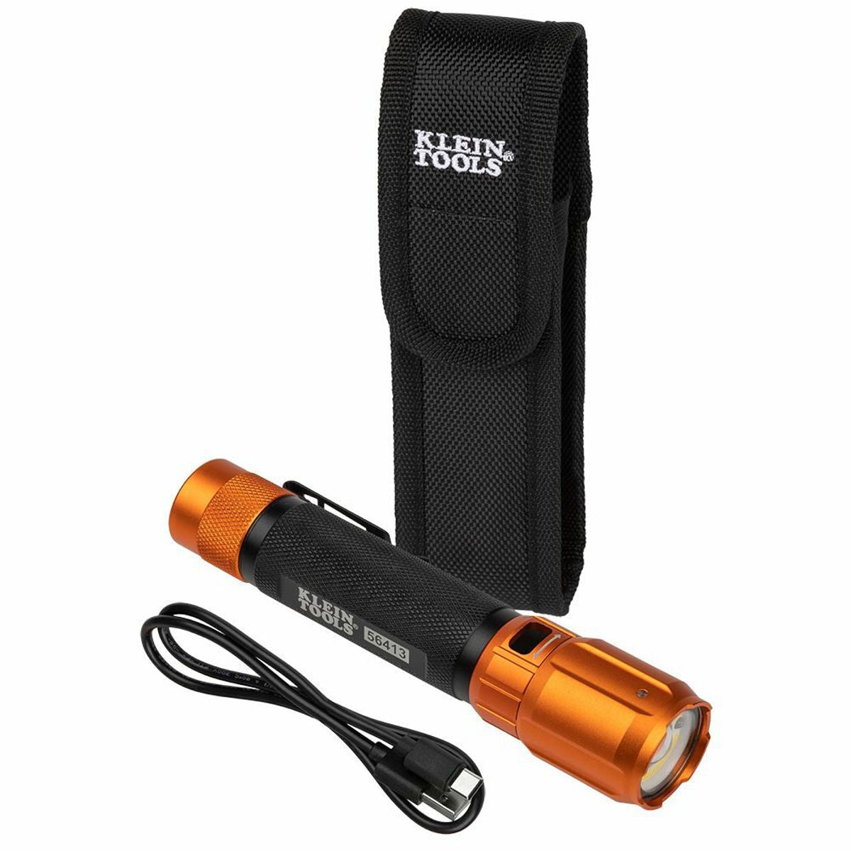 Klein Tools 56413 Rechargeable 2-Color LED Flashlight with Holster