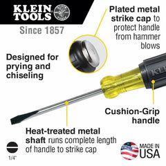 Klein 602-4DD 1/4-Inch Keystone Demolition Driver, 4-Inch Shank