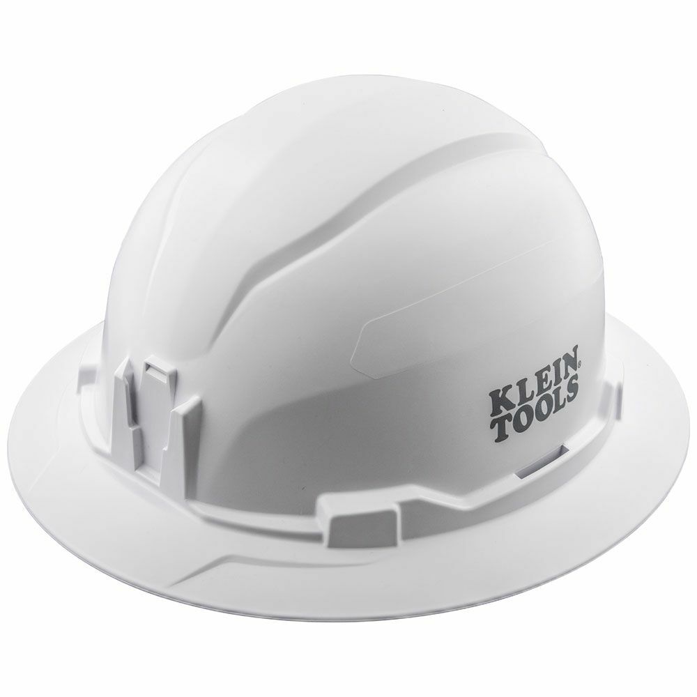 Klein 60400 Hard Hat, Non-Vented, Full Brim Style, White