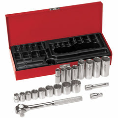 Klein Tools 65508 3/8-Inch Drive Socket Wrench Set, 20-Piece