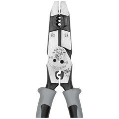 Klein Tools J2159CRTP Hybrid Pliers with Crimper, Fish Tape Puller, and Wire Stripper