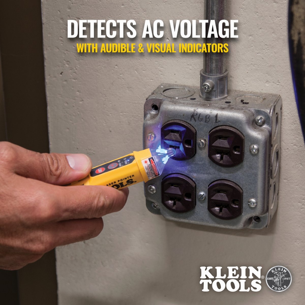 Klein Tools NCVT-5A Non-Contact Voltage Tester Pen, Dual Range with Laser Pointer