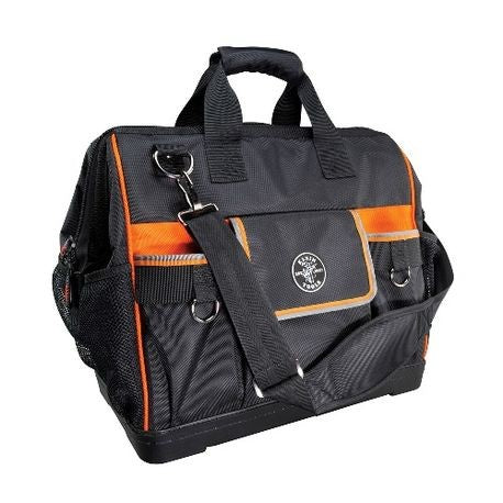 Klein Tools 55469 Tradesman Pro Wide-Open Tool Bag 1680D Ballistic Weave Black/Orange