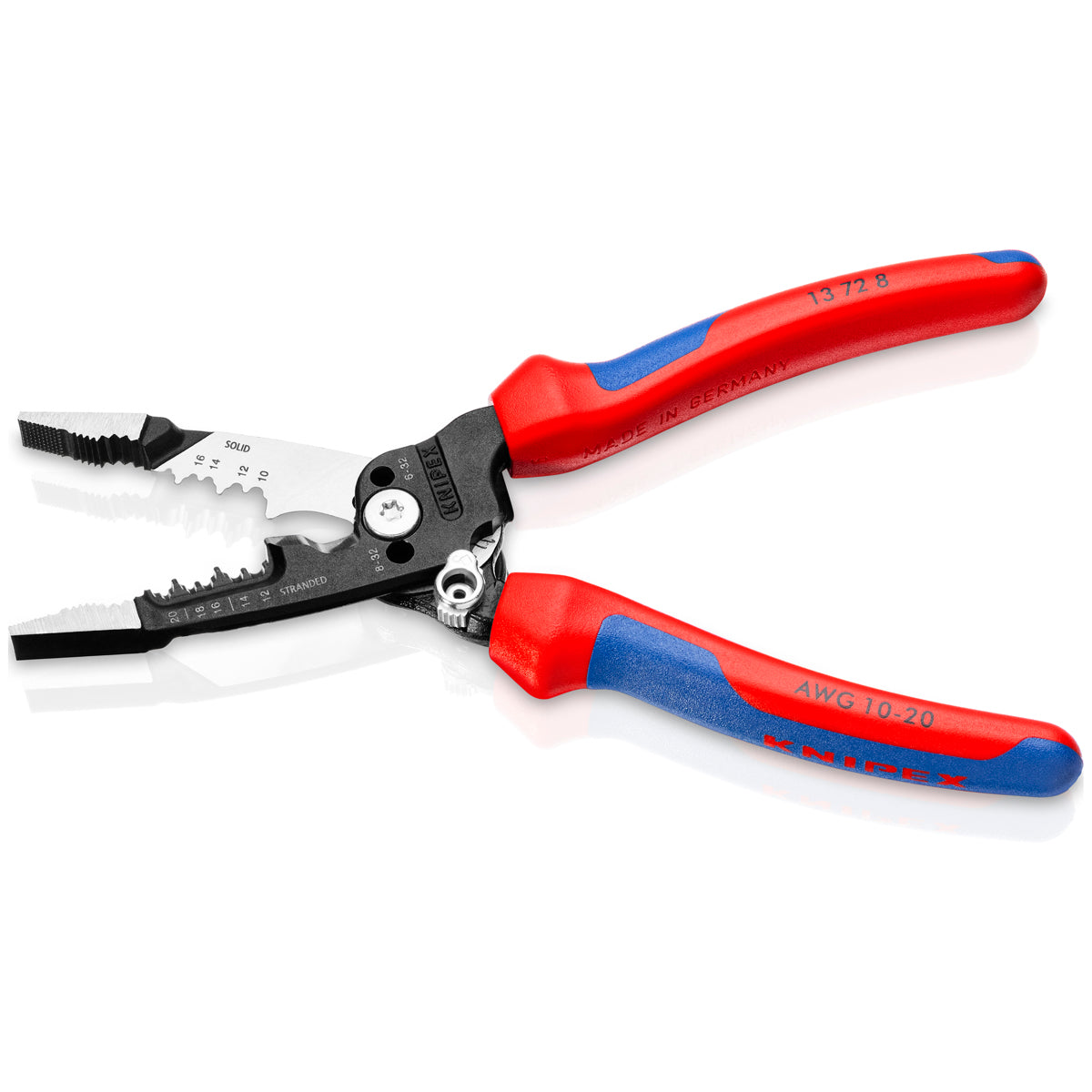 Knipex 13728SBA Forged Wire Strippers Multi Component Handle