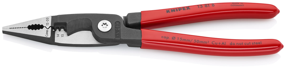 KNIPEX 13818SBA Electrical Installation Pliers AWG 12