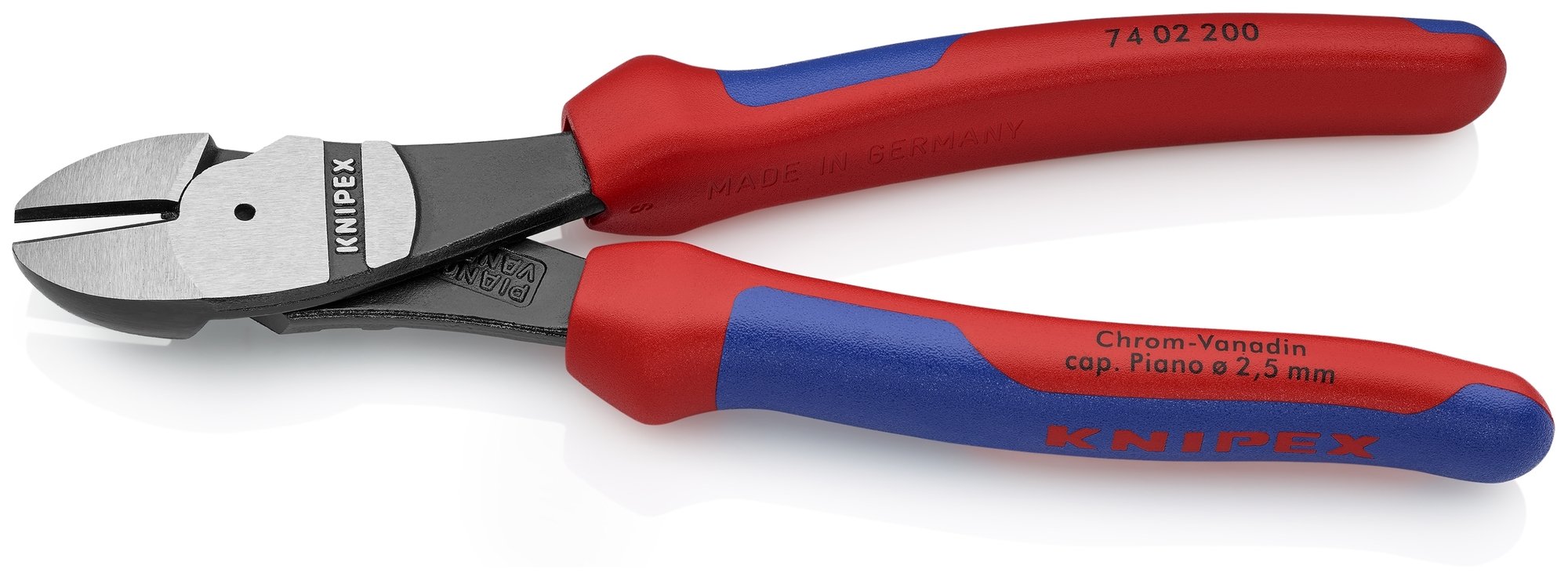 KNIPEX 7402200SBA High Leverage Diagonal Cutters 8 in. Multi-component Polished