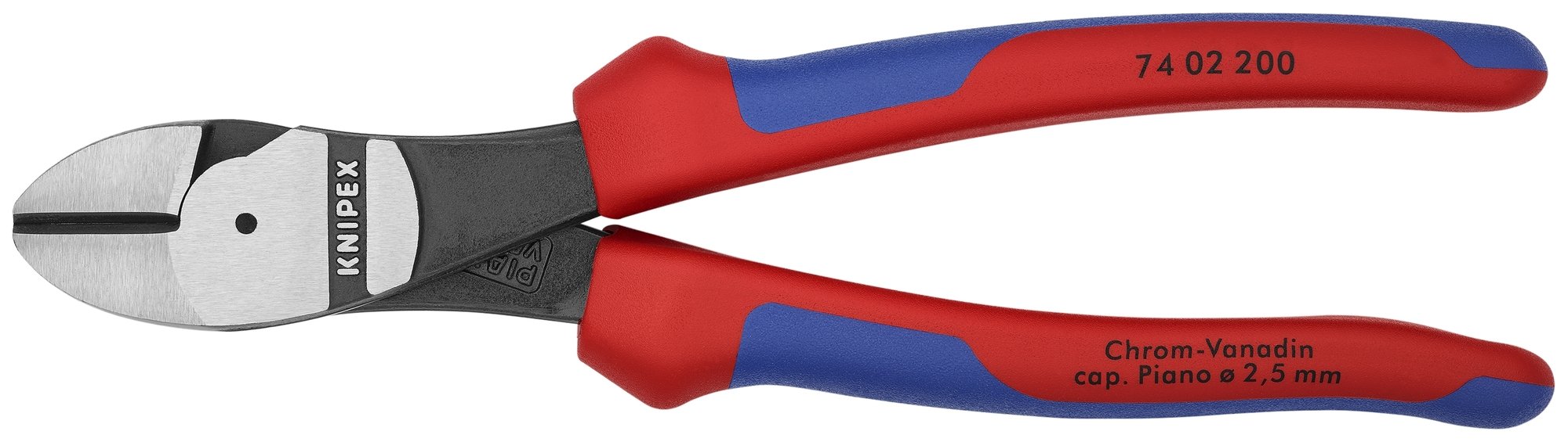 KNIPEX 7402200SBA High Leverage Diagonal Cutters 8 in. Multi-component Polished