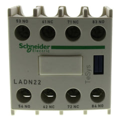 Schneider Electric LADN22 Auxiliary Contact 690 VAC 10 Amp 8-Pole 2NO 2NC