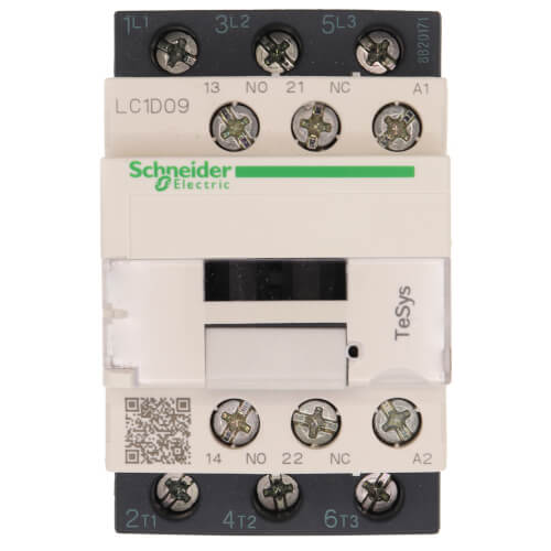 Schneider Electric LC1D09T7 Contactor 600 Vac 9Amp Iec