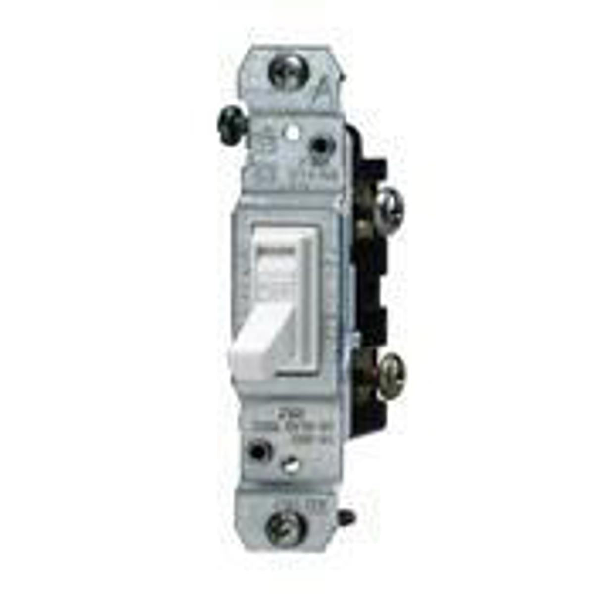 Leviton 1451-4W 15 Amp, 120 Volt, Toggle Framed Less Ears Single-Pole AC Quiet Switch