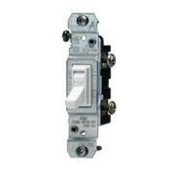 Leviton 1451-4W 15 Amp, 120 Volt, Toggle Framed Less Ears Single-Pole AC Quiet Switch