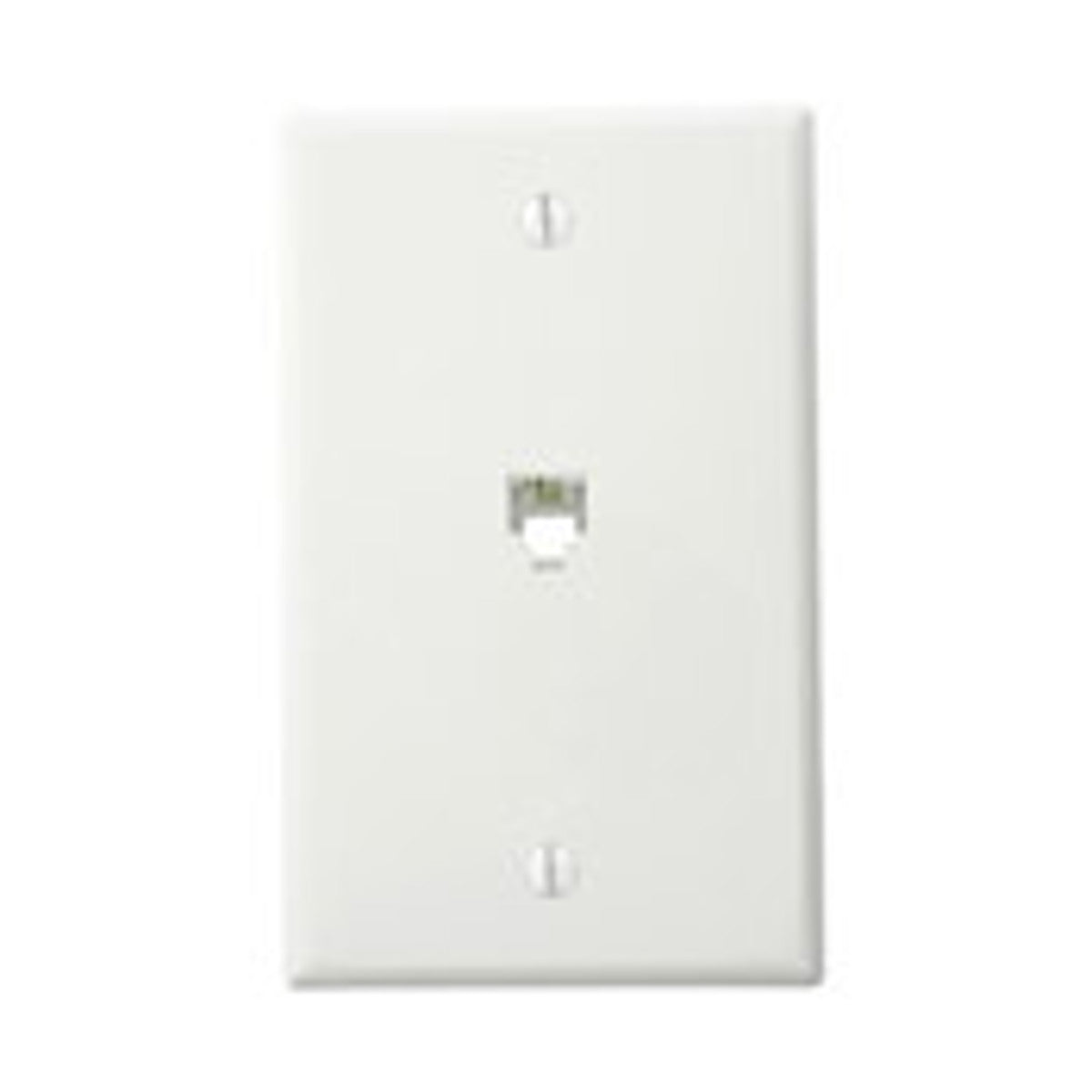 Leviton 40949-I Standard Telephone Wall Jack 6P4C Screw Terminals Ivory