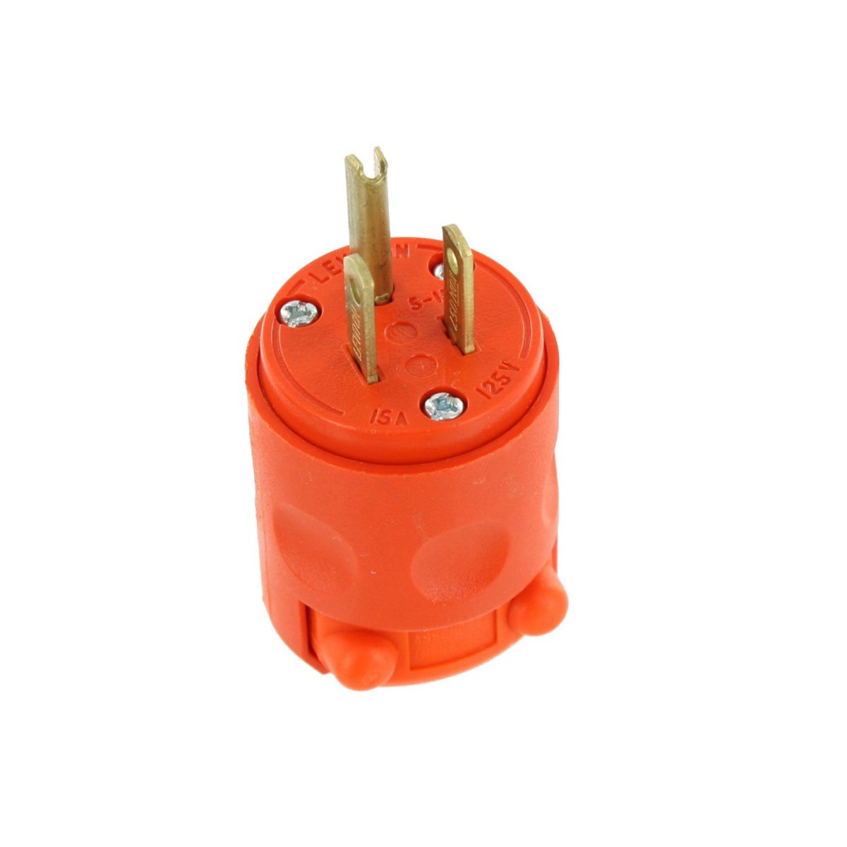 Leviton 515PV-OR 15 Amp 125 Volt 3 Wire Plug Orange