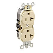 Leviton 5362-S 20-Amp, 125-Volt, Industrial Heavy Duty Grade, Straight Blade, Industrial Grade, Self Grounding