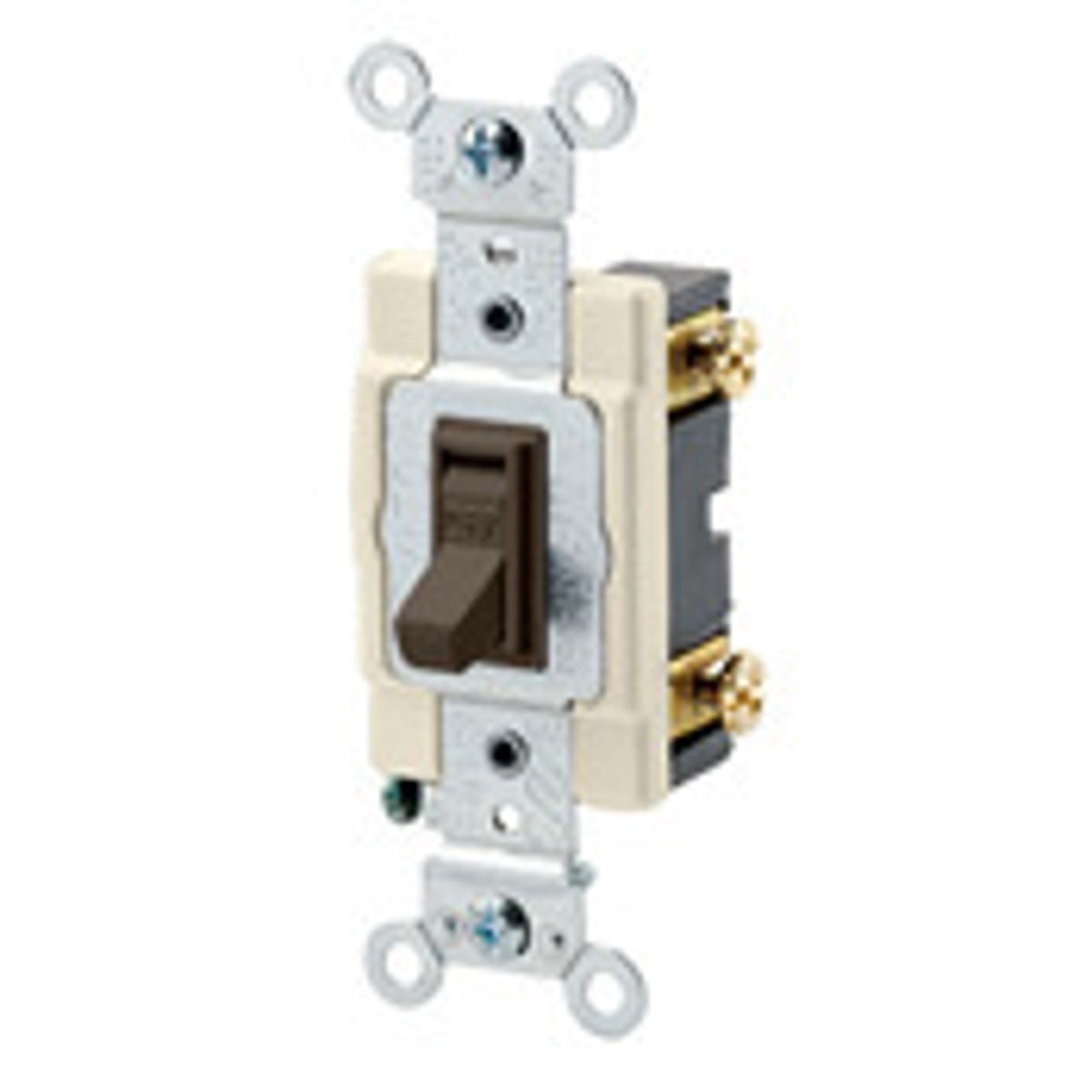 Leviton 54521-2 1-Pole Framed AC Quiet Toggle Switch, 120/277 VAC, 20 Amp