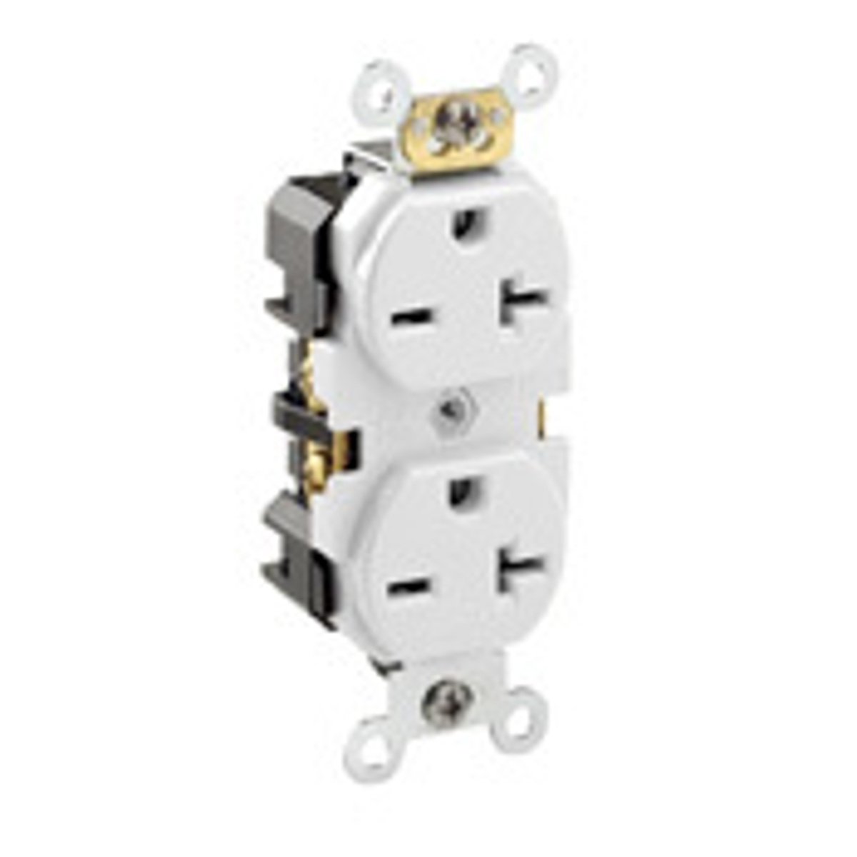 Leviton 5462-W 20 Amp 250 Volt NEMA 6-20R 2P/3W Industrial Series Heavy Duty Specification Grade Duplex Receptacle