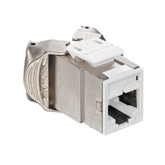 Leviton 6ASJK-RW6 Atlas-X1 CAT6A Shielded QuickPort Jack, Component-Rated, White