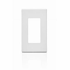 Leviton 80301-SW 1-Gang Decora Plus Screwless Wall Plate, White