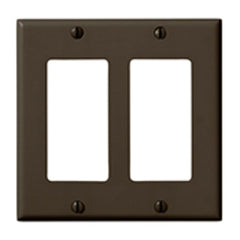 Leviton 80409 Decora GFCI Device Wallplate Standard Size Thermoset Brown