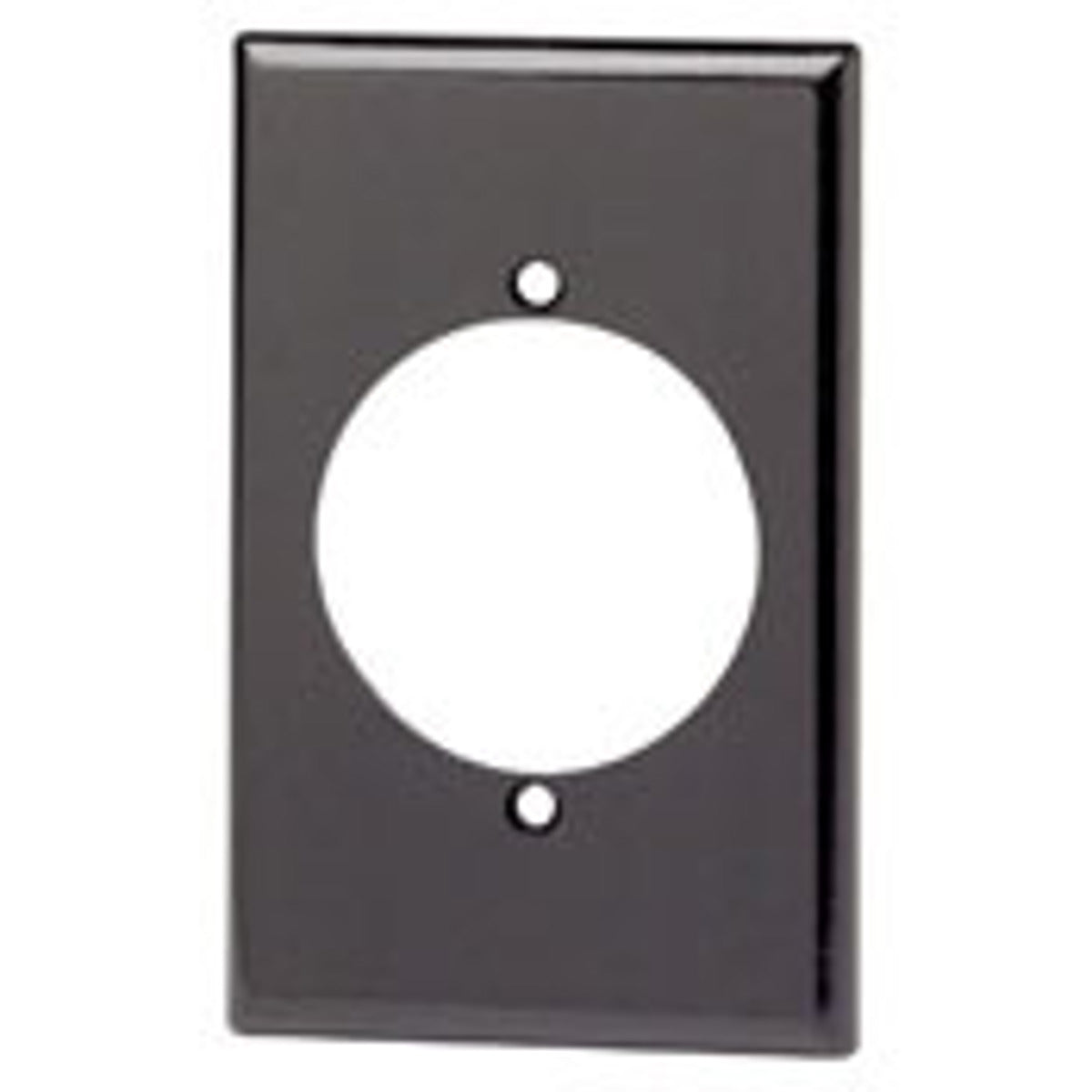 Leviton 80528-BLK 1-Gang Flush Mount 2.15-Inch Diameter Device Receptacle Wallplate Midway Size Black