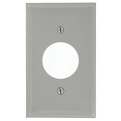 Leviton 80704-GY 1-Gang Single 1.406-Inch Hole Device Receptacle Wallplate, Gray