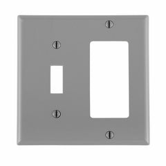 Leviton 80707-GY Decora/GFCI Device Combination Wallplate, Gray