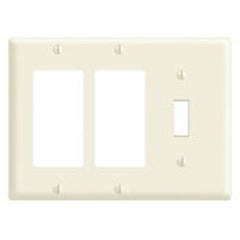 Leviton 80731-W 3-Gang 1-Toggle Decora/GFCI Device Combination Wallplate