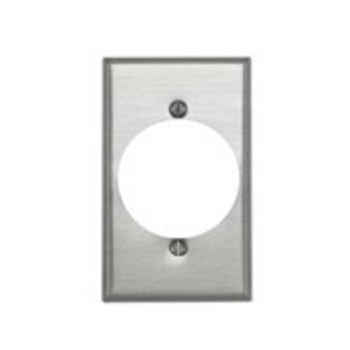 Leviton 83028 Device Receptacle Wallplate Standard Size Traditional 1-Gang Aluminum