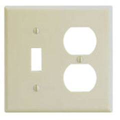 Leviton 86005 WALLPLATE COMBINATION 2 THERMOSET IVORY