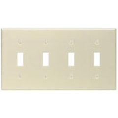 Leviton 86012 Wallplate Standard Size 4 Gangs 4.5 in H x 8.18 in W Replacement MPN