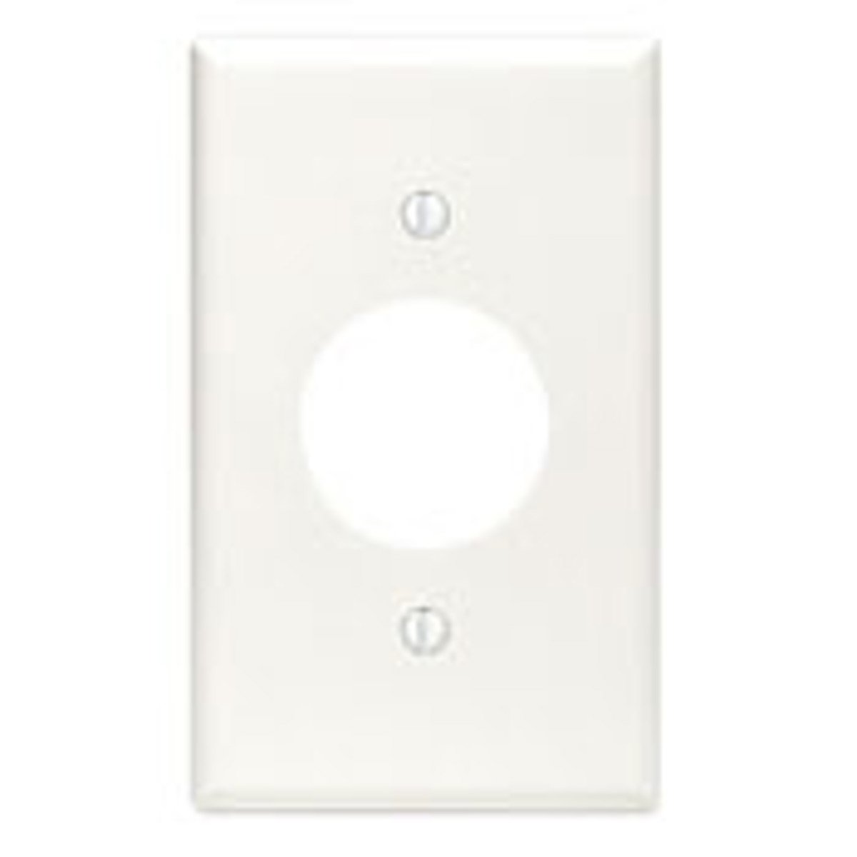 Leviton 88004 1-Gang Single 1.406 Inch Hole Device Receptacle Wallplate Standard Size Thermoset White