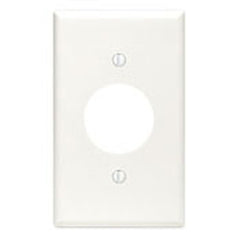 Leviton 88004 1-Gang Single 1.406 Inch Hole Device Receptacle Wallplate Standard Size Thermoset White