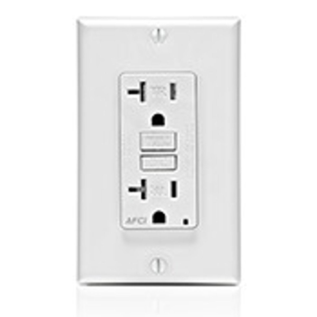 Leviton AFTR2 SmartlockPro Outlet Branch Circuit Arc-Fault Circuit Interrupter Receptacle 20-Amp 120-volt