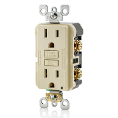 Leviton GFNT1-FI 15 Amp 125 Volt Receptacle Outlet 20 Amp Feed-Through Self-Test SmartLock Pro Slim GFCI